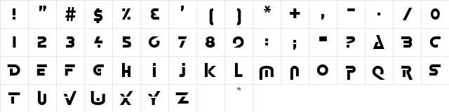 LinkerSwash Normal  glyph index
