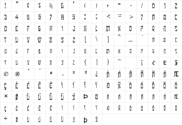 FZ UNIQUE 27 STRIPED Normal  glyph index
