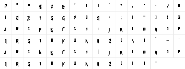 Card Shark Regular  glyph index