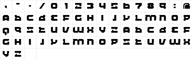 NEODREAMS Regular  glyph index