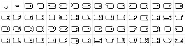 Patriotic Flat Regular  glyph index