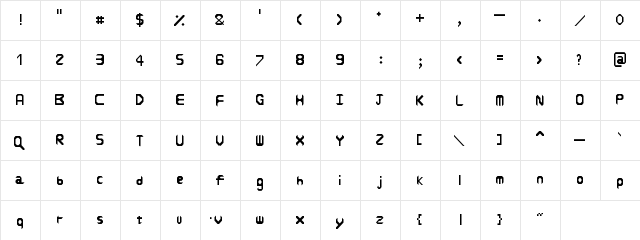 yuuki special Regular  glyph index