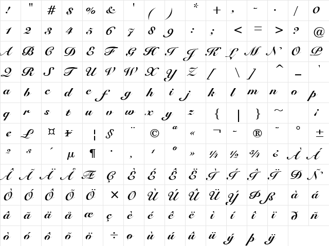 UVN Sang Song Nang Regular  glyph index