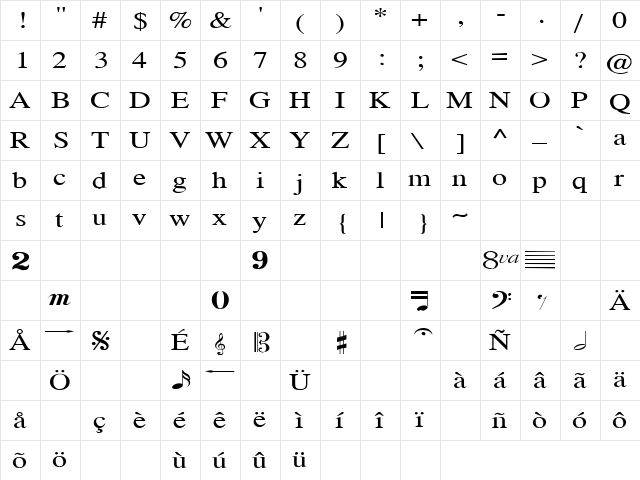 Woman Of The World  12 Regular  glyph index