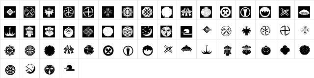 Orient Pattern Dings Set 4 Regular  glyph index
