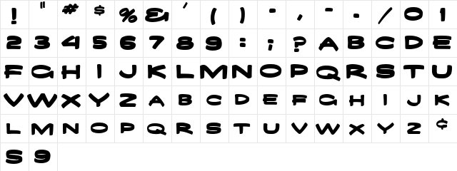 0 Big Boy DNA Regular  glyph index