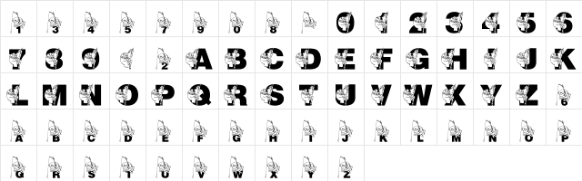 LMS Mr Jeremy Fisher Regular  glyph index