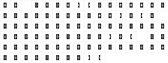 Welfare Brat Regular  glyph index