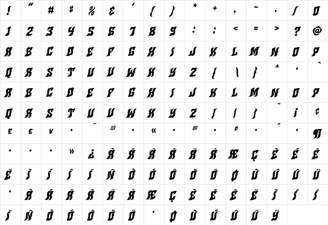 HOUSE3009 Solarspace  glyph index