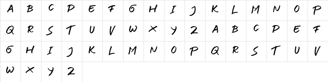SURENDER Regular  glyph index