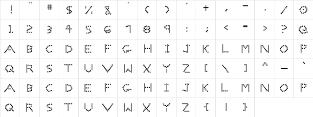 SpangledMast Regular  glyph index