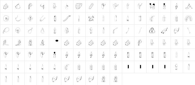ADULT DINGBATS 3 Regular  glyph index