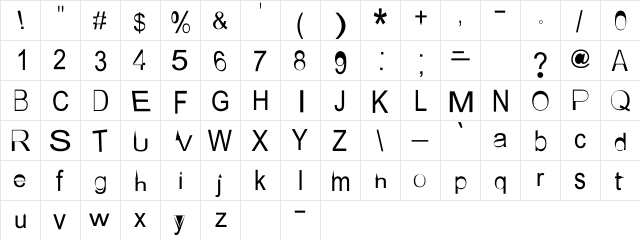 AEZ not your mom's ariel font AEZ not your mom's ariel font  glyph index