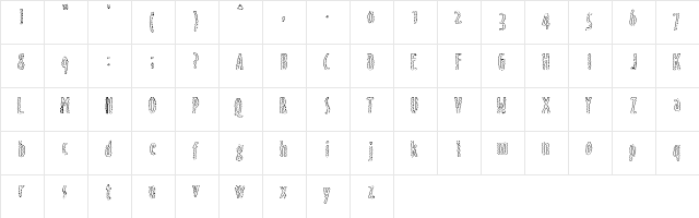 Chilled Regular  glyph index