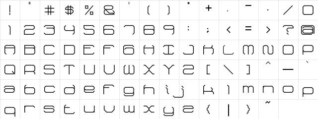 Fh_Reverse Regular  glyph index