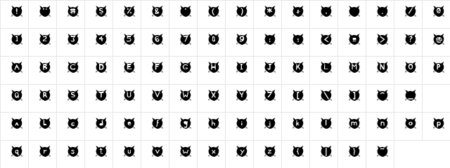 Dairy Lover Regular  glyph index