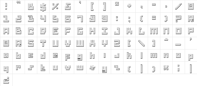 Drid Herder Outline Outline  glyph index