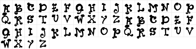 JMH PETS CAPS Regular  glyph index