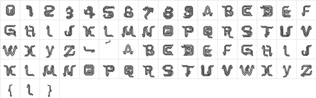 Park Tech CG Regular  glyph index