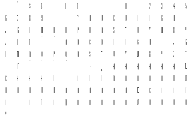 Chrysler-Ultra-Compressed Medium  glyph index