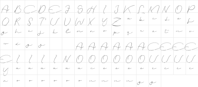 Good Smells Demo Regular  glyph index