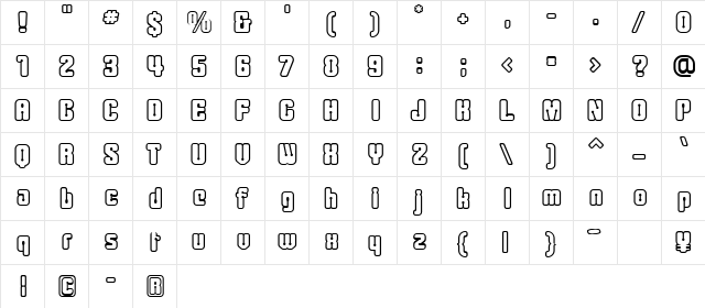 Clipe Open  glyph index