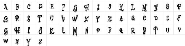 Dead Night FREE Regular  glyph index