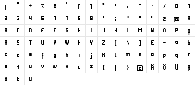 FM College Team Regular  glyph index