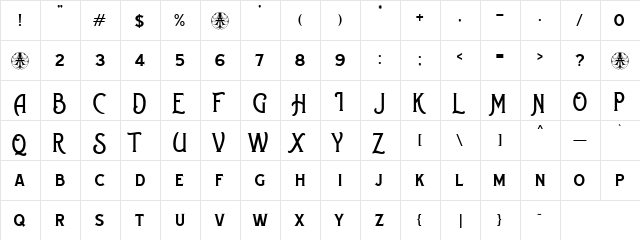 Chemvre Personal Use Only Regular  glyph index