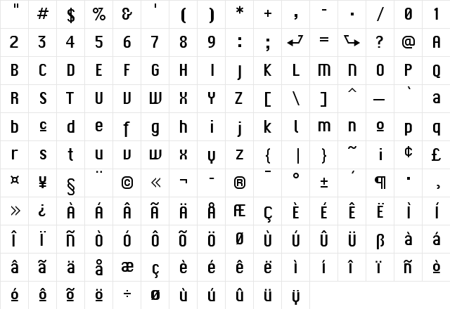 F2FCzykago LT Std Light Regular  glyph index