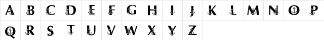 New Regular  glyph index