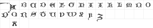 Florimel!" Regular  glyph index