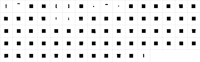 Grow Fat Regular  glyph index