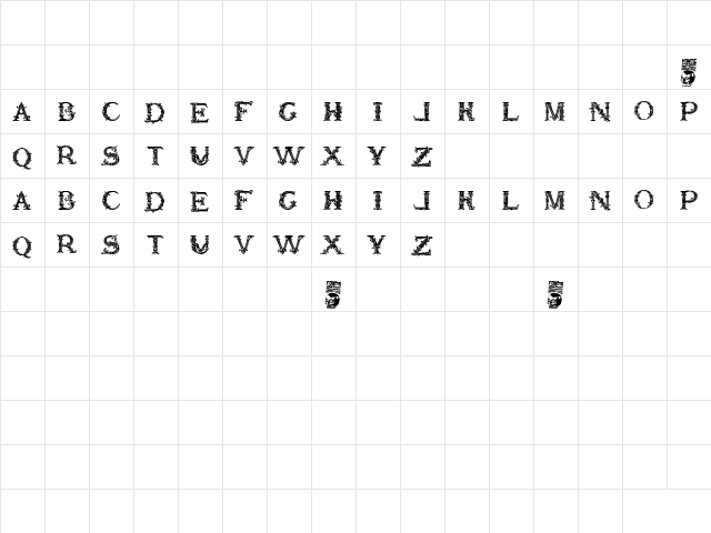 Lord British Regular  glyph index