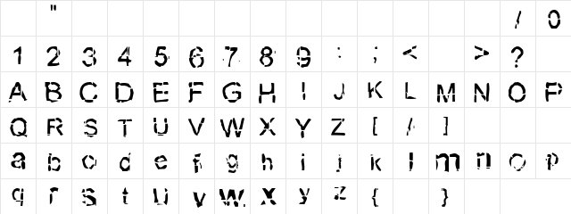 In Your City Regular  glyph index