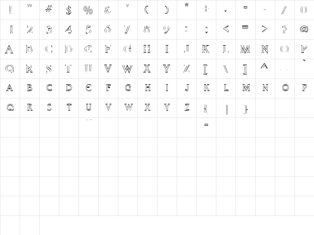ResusaSCapsSSK Regular  glyph index