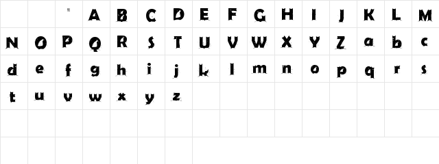 First Christmas Regular  glyph index
