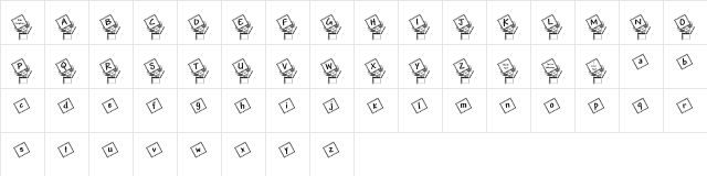 JackInTheBox_KG Regular  glyph index