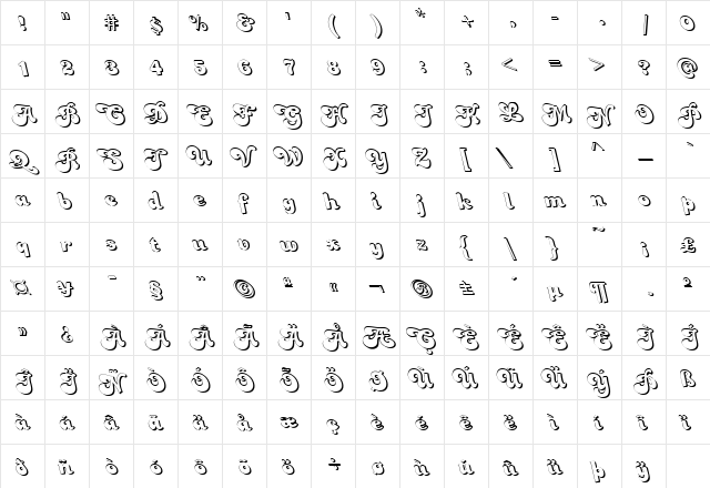 FZ JAZZY 49 3D LEFTY Normal  glyph index