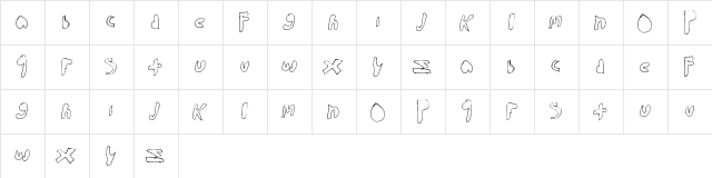 walk the walk Regular  glyph index