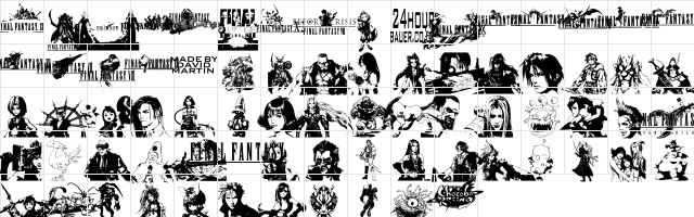 final fantasy elements Regular  glyph index