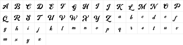 VinesDay FREE Regular  glyph index