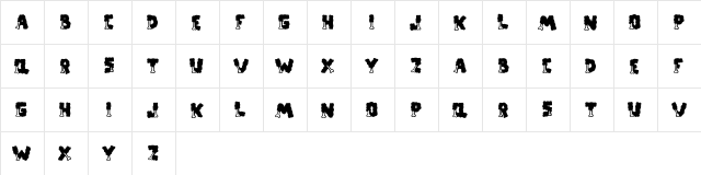 EAT THE MEAT Regular  glyph index