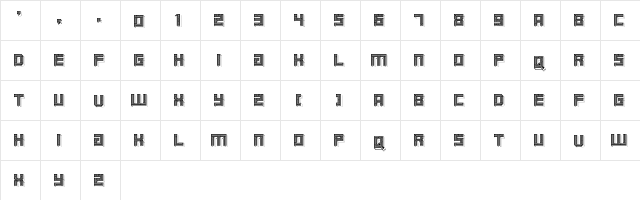 Maze Bold  glyph index