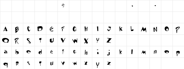 Wood Land Regular  glyph index