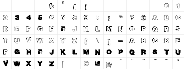 BlockDog Trial Version  glyph index