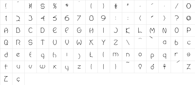 Ovial Regular  glyph index