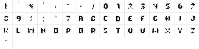 lalekHexQ Regular  glyph index