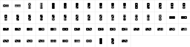 domik Bold  glyph index