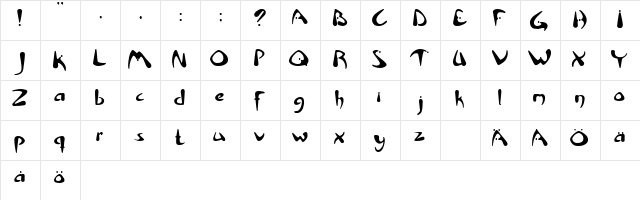 Rhino Regular  glyph index